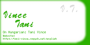 vince tani business card